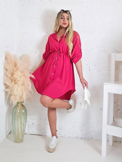 Alina Shirt dress Fuchsia