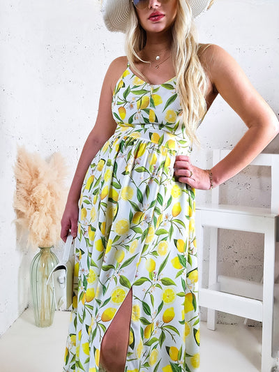 Alba Strappy Maxi dress White