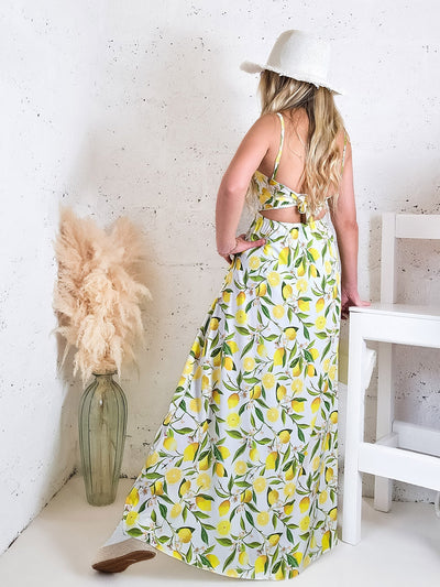 Alba Strappy Maxi dress White