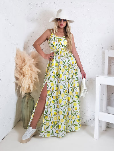 Alba Strappy Maxi dress White