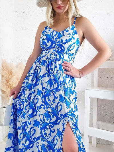 Alba Strappy Maxi dress Blue