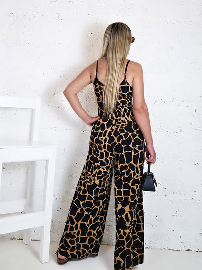 Arya printed jumpsuit Brown