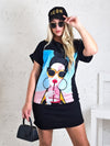 Diva T-Shirt dress Black