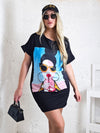 Diva T-Shirt dress Black