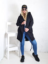 Hooded printed cardigan Star Black