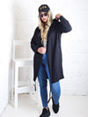 Hooded printed cardigan Star Black