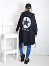Hooded printed cardigan Star Black