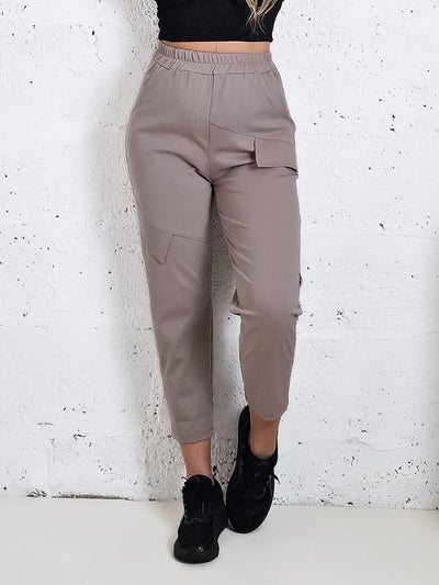 Anna Cargo joggers Light coffee