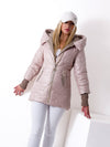 Sabrina hooded quilted coat Blush