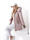 Sabrina hooded quilted coat Blush