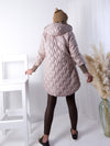 Jasmine hooded quilted coat Blush