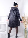 Lili Oversize Quilted hooded jacket Black