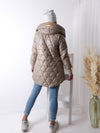 Sabrina hooded quilted coat Beige