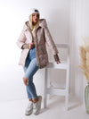 Sabrina hooded quilted coat Blush