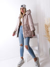 Sabrina hooded quilted coat Blush