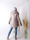 Sabrina hooded quilted coat Blush