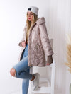 Sabrina hooded quilted coat Blush