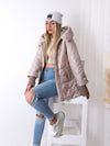 Sabrina hooded quilted coat Blush