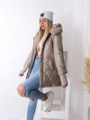 Sabrina hooded quilted coat Beige