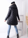 Layla faux fur linig quilted coat Black