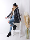 Layla faux fur linig quilted coat Black