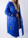 Sally Oversize Quilted hooded jacket Blue