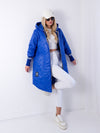 Sally Oversize Quilted hooded jacket Blue