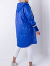 Sally Oversize Quilted hooded jacket Blue