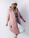 Sally Oversize Quilted hooded jacket Pink