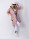 Sally Oversize Quilted hooded jacket Pink