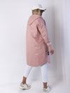 Sally Oversize Quilted hooded jacket Pink