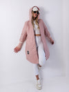 Sally Oversize Quilted hooded jacket Pink