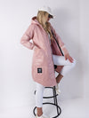 Sally Oversize Quilted hooded jacket Pink