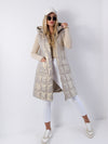 Elle Beige hooded quilted gilet