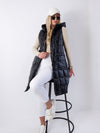 Elle Black hooded quilted gilet