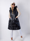 Elle Black hooded quilted gilet