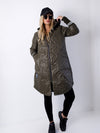 Sally Oversize Quilted hooded jacket Khaki