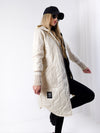 Sally Oversize Quilted hooded jacket Cream