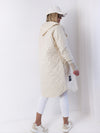 Sally Oversize Quilted hooded jacket Cream