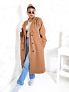 Cassie Camel double breasted coat