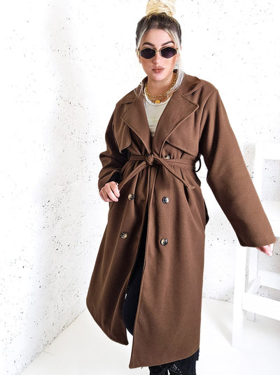 Cassie Brown double breasted coat