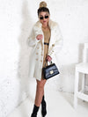 Nathaly Alpaca golden button coat Cream-White