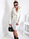 Nathaly Alpaca golden button coat Cream-White