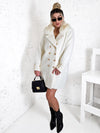 Nathaly Alpaca golden button coat Cream-White