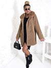 Emily Golden button coat Beige