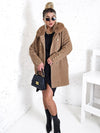 Emily Golden button coat Beige