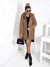 Emily Golden button coat Beige