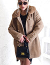 Emily Golden button coat Beige