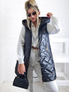 Sarah Black hooded quilted gilet