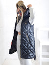 Sarah Black hooded quilted gilet